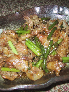 豚肉とにんにくの芽の炒め物。-レシピのメイン写真