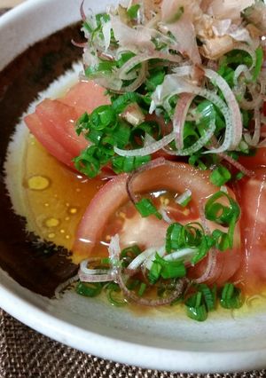 トマトの薬味たっぷり奴風-レシピのメイン写真
