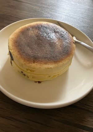 お手軽フォンダンショコラ風ホットケーキ-レシピのメイン写真