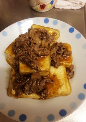 ペロリ！牛すき揚げ出し豆腐-レシピのメイン写真