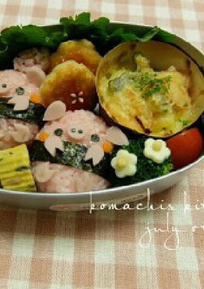 幼稚園 お弁当 キャラ弁♡ぶたさん２-レシピのメイン写真