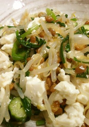 納豆とお豆腐のまぜまぜサラダ♪-レシピのメイン写真