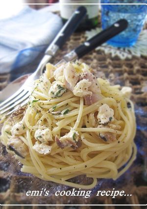 塩鯖クリームチーズの冷製パスタ-レシピのメイン写真