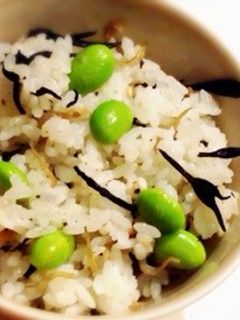 しらすとひじきと枝豆の炊き込みごはん-レシピのメイン写真