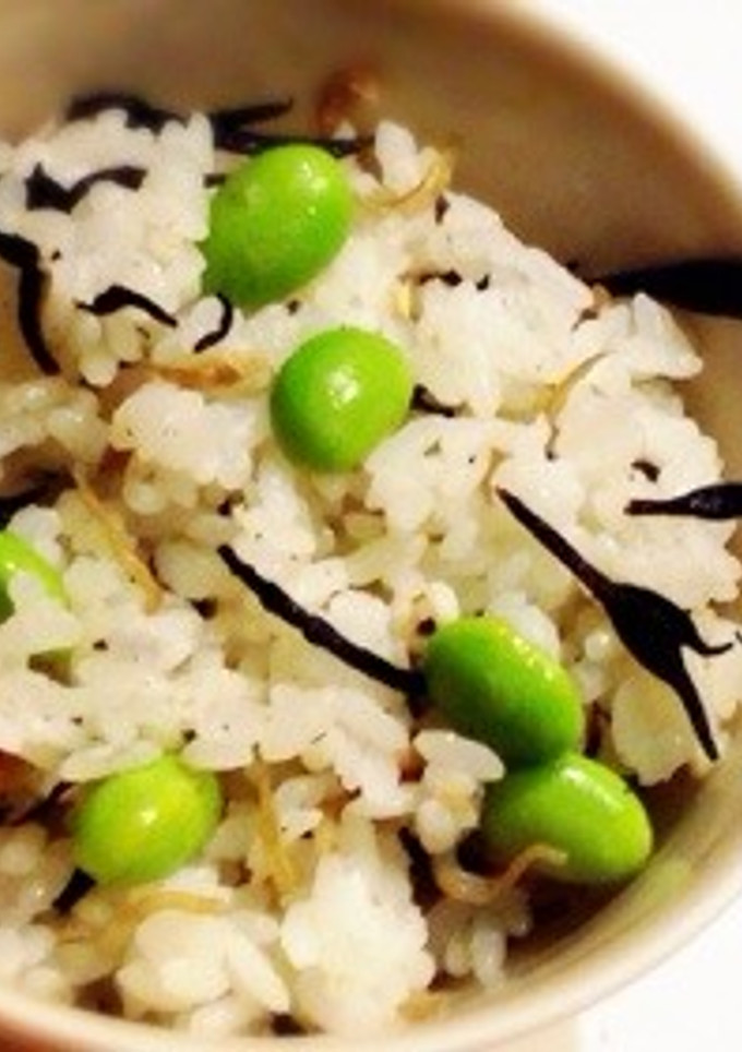 しらすとひじきと枝豆の炊き込みごはん-レシピのメイン写真