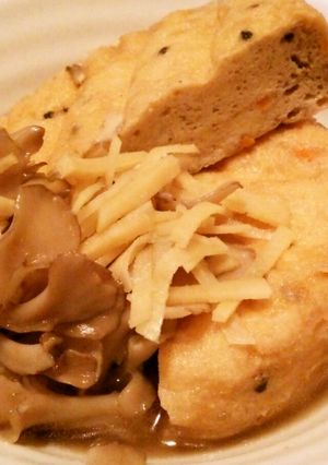 ガンモドキと舞茸の白だし生姜煮-レシピのメイン写真