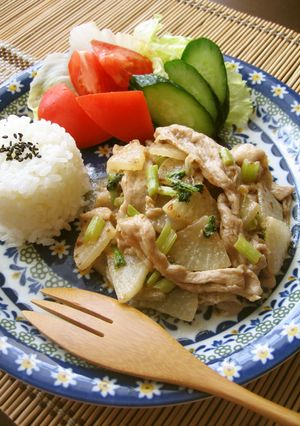 梅酒で♡豚と大根の生姜焼きランチプレート-レシピのメイン写真