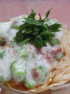 栄養満点♪梅オクラとろろそうめん-レシピのメイン写真