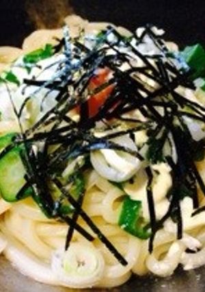 温玉オクラうどん-レシピのメイン写真
