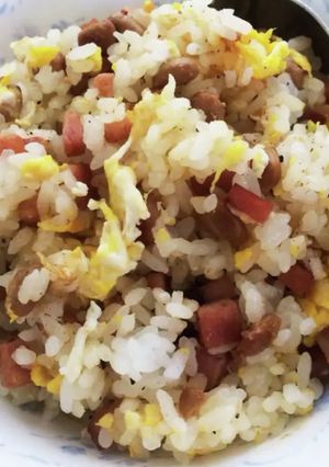 簡単！1人ランチにスパム納豆チャーハン♡-レシピのメイン写真