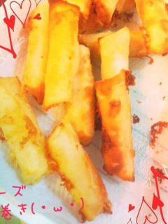 餃子の皮で超簡単!激うまチーズ春巻き♡-レシピのメイン写真