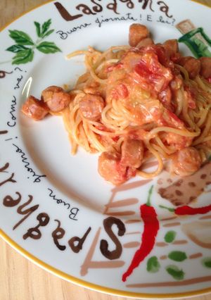 簡単クリーミー トマトソースパスタ-レシピのメイン写真