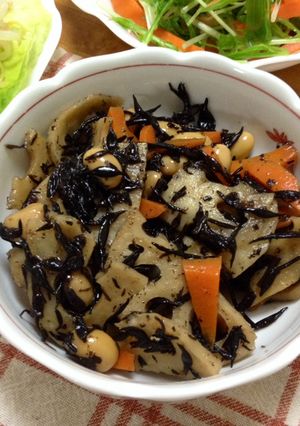 ひじきと蓮根の煮物-レシピのメイン写真