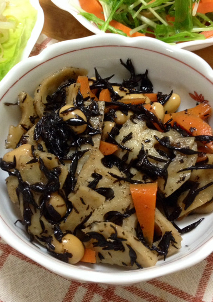 ひじきと蓮根の煮物-レシピのメイン写真