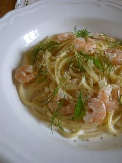 海老のにんにくクリームパスタ*ディル風味-レシピのメイン写真