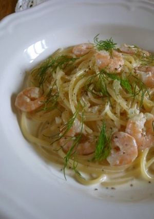 海老のにんにくクリームパスタ*ディル風味-レシピのメイン写真