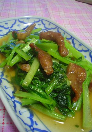 ☆シャキシャキ青菜とカリカリポーク炒め☆-レシピのメイン写真