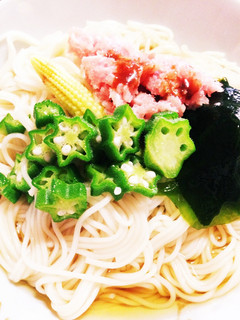 マグロのたたき☆冷やしそうめん-レシピのメイン写真