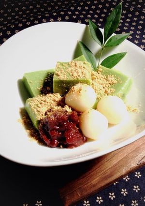 抹茶ミルクもち&絹豆腐で白玉だんご-レシピのメイン写真