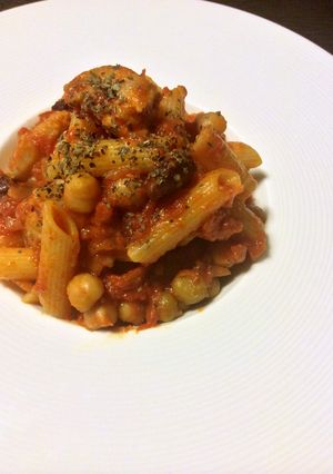 鶏もも肉のトマトペンネ-レシピのメイン写真