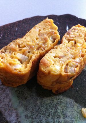 シンプルすぎる！なめ茸の卵焼き-レシピのメイン写真