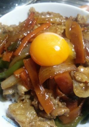 ズボラレシピ☆スタミナ焼き肉丼-レシピのメイン写真