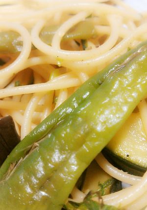 夏野菜と山椒の和風パスタ-レシピのメイン写真