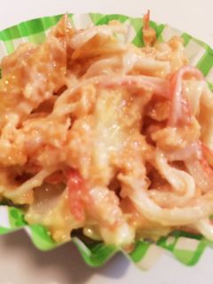 お弁当にも♡竹輪とカニカマのシャケマヨ-レシピのメイン写真