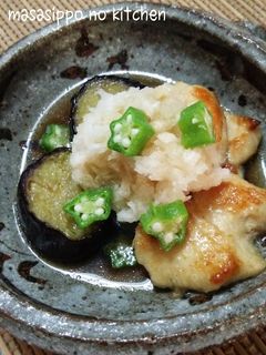 *柔らか鶏むね肉とナスの中華風煮浸し*-レシピのメイン写真