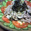 豚肉とわかめの生姜酢 + スープ