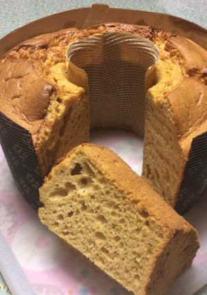 キャラメルクリームシフォンケーキ-レシピのメイン写真