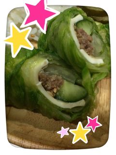 肉ミソきゅうりのレタス包み-レシピのメイン写真