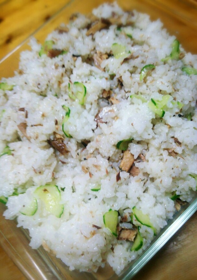 さんま塩焼き缶詰めの混ぜ寿司-レシピのメイン写真