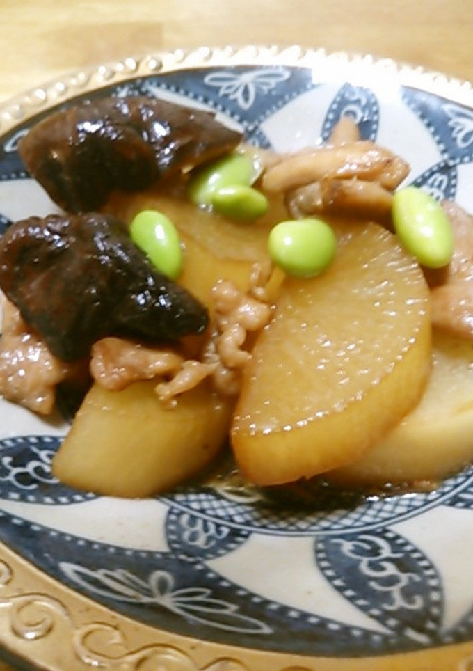 鶏と大根としいたけの煮物-レシピのメイン写真