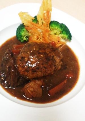 残ったビーフシチューで煮込みハンバーグ♡-レシピのメイン写真