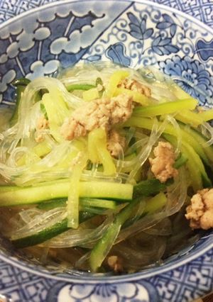 豚ひき肉ときゅうりと春雨の中華炒め-レシピのメイン写真