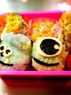 簡単キャラ弁!サリーとマイク-レシピのメイン写真