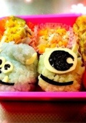 簡単キャラ弁!サリーとマイク-レシピのメイン写真