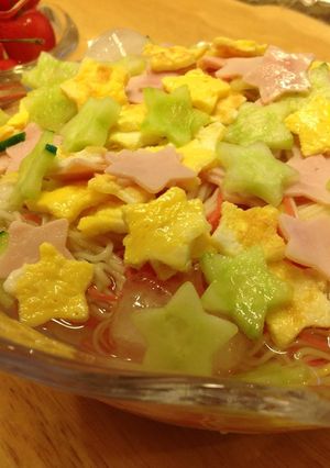 夏に簡単☆子供も喜ぶ満天のお星様そうめん-レシピのメイン写真