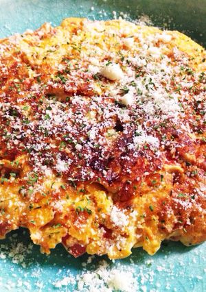 夏の恵み！たっぷりトマトのオムレツ〜♪-レシピのメイン写真