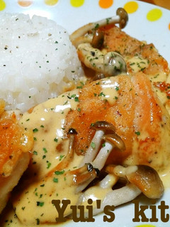 ◆きのことチキンのカレークリームソース♪-レシピのメイン写真