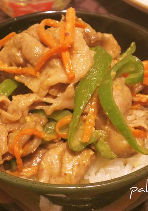 ﾋﾟｰﾅｯﾂﾊﾞﾀｰdeガッツリ丼♡-レシピのメイン写真