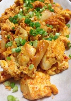 キムチと豆腐の卵炒め-レシピのメイン写真