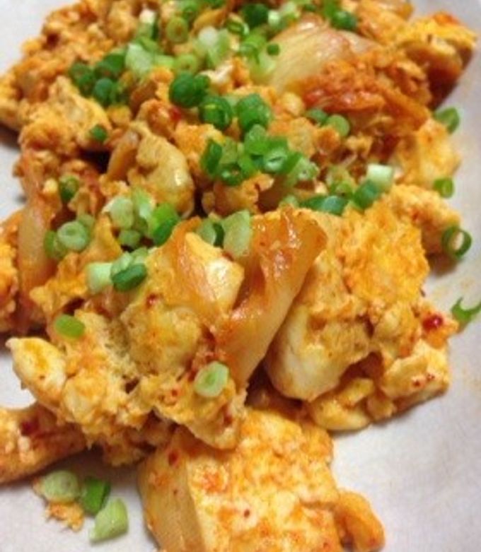 キムチと豆腐の卵炒め-レシピのメイン写真