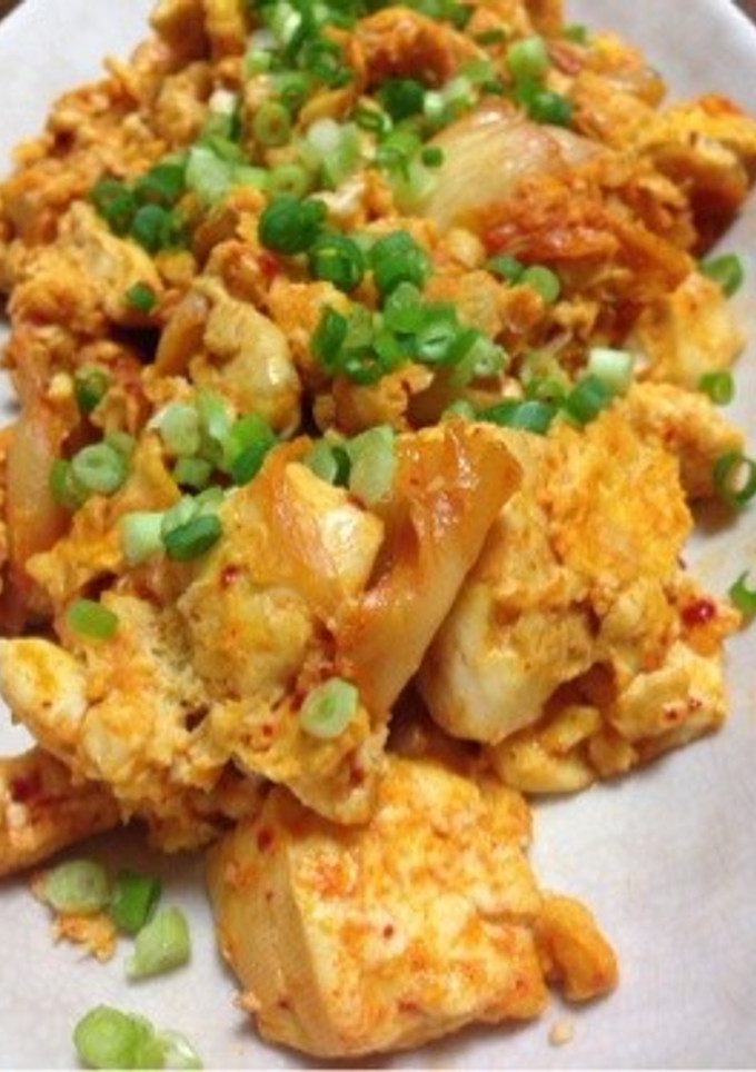 キムチと豆腐の卵炒め-レシピのメイン写真