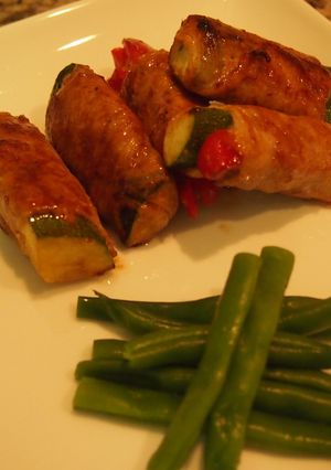 夏野菜のクルクル豚巻き-レシピのメイン写真