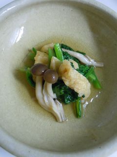 小松菜と油揚げの煮浸し-レシピのメイン写真