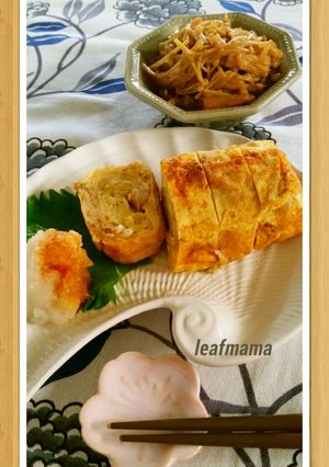 なめたけで卵焼き　おろし添え-レシピのメイン写真