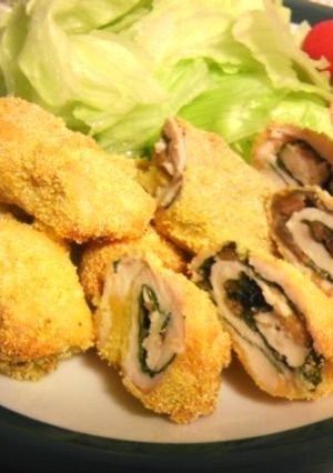 ノンフライで胸肉の梅じそ揚げ（焼き）♪-レシピのメイン写真