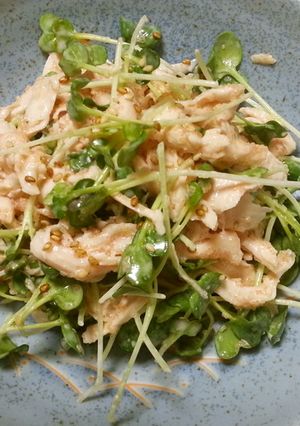 ささみとカイワレのわさびマヨ和え-レシピのメイン写真
